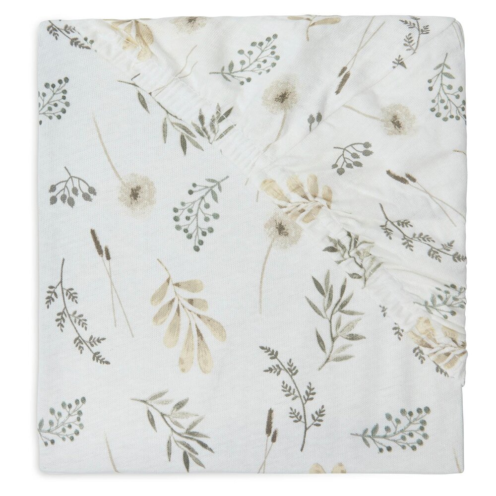 Hoeslaken Wieg Jersey 40/50x80/90cm Wild Flowers