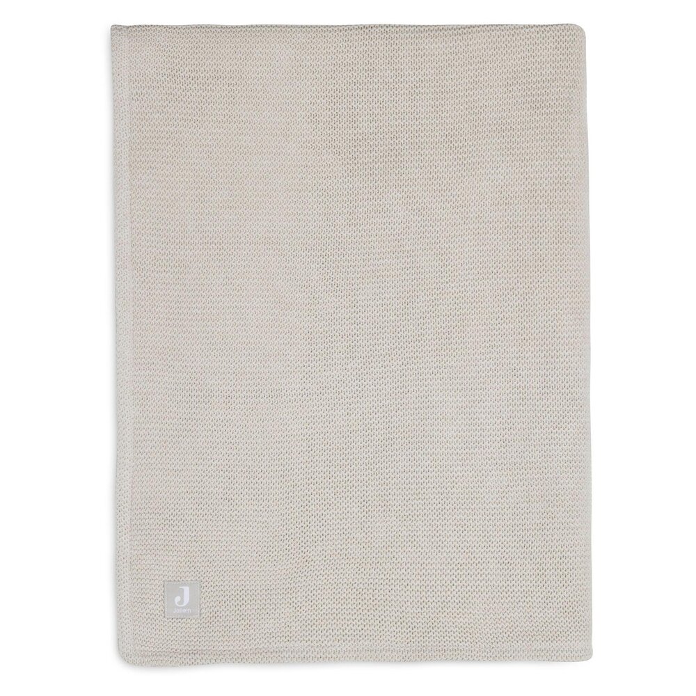 Deken Wieg 75x100cm Basic Knit Nougat/Fleece