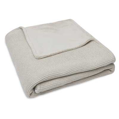 Deken Ledikant 100x150cm Basic Knit Nougat/Fleece