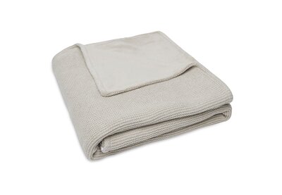 Deken Ledikant 100x150cm Basic Knit Nougat/Fleece