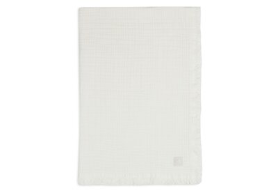 Deken Wieg 75x100cm Muslin Fringe Ivory