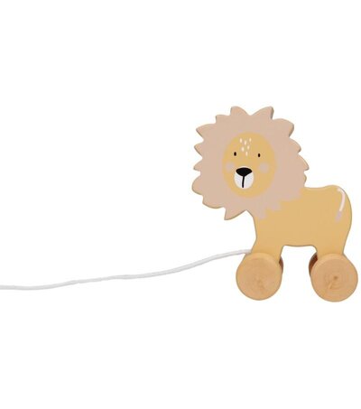 Wooden Pull-Along Toy Lion