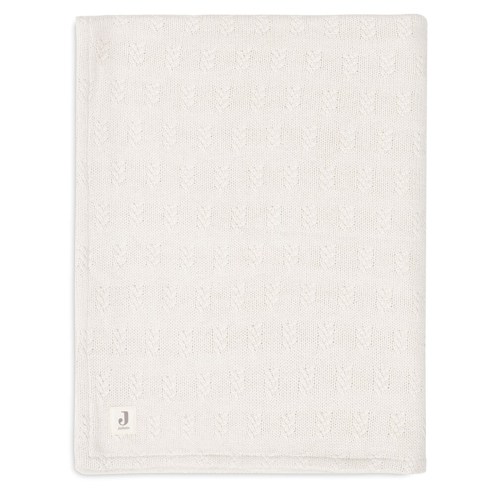 Deken Wieg 75x100cm Grain Knit Oatmeal/Velour