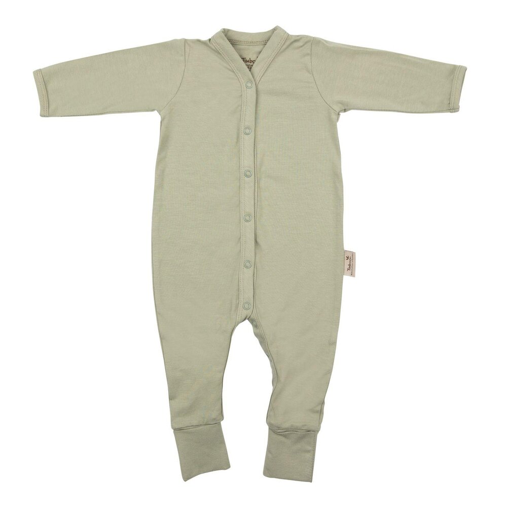 Babysuit lange mouwen met voetjes Whisper Green