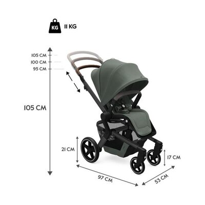 Kinderwagen Hub+ Forest green