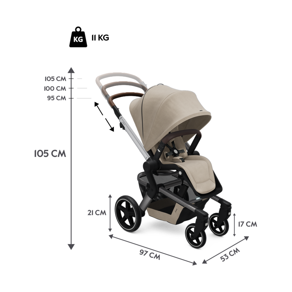 Kinderwagen Hub+ Timeless taupe