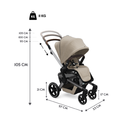 Kinderwagen Hub+ Timeless taupe