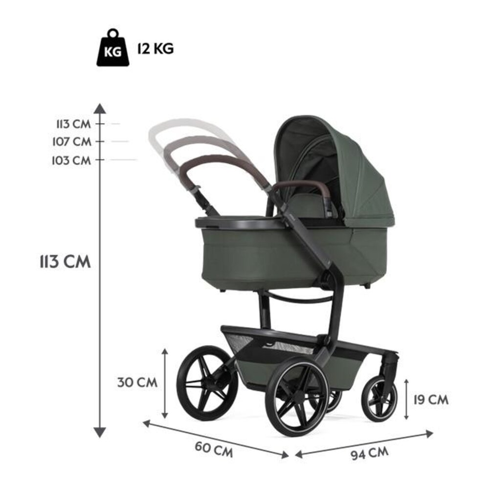 Kinderwagen Day5 - volledige set Forest green