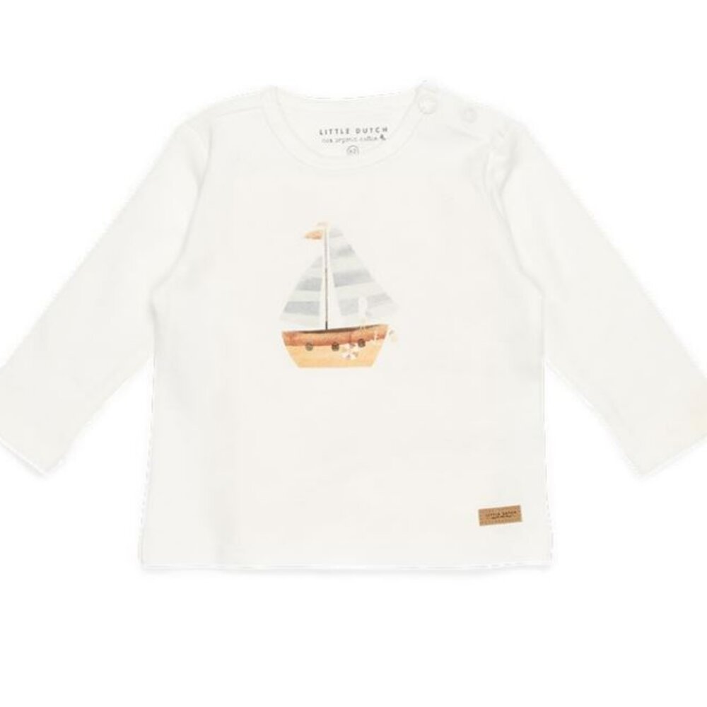 Shirt lange mouw sailboat White