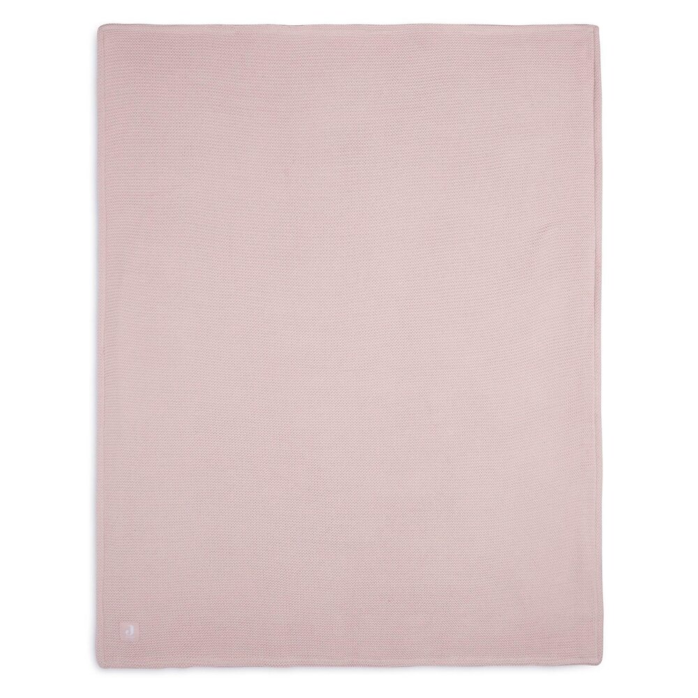 Deken Wieg 75x100cm Basic Knit Pale Pink/Fleece