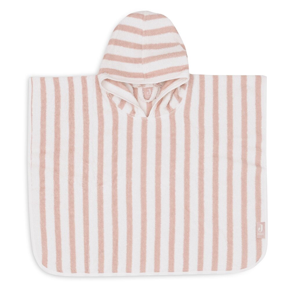 Badponcho Stripe Terry - GOTS Wild rose