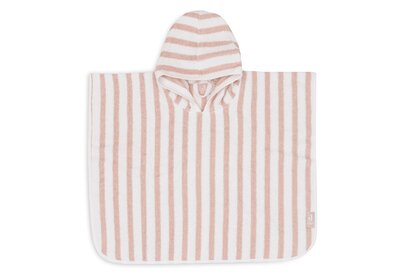 Badponcho Stripe Terry - GOTS Wild rose