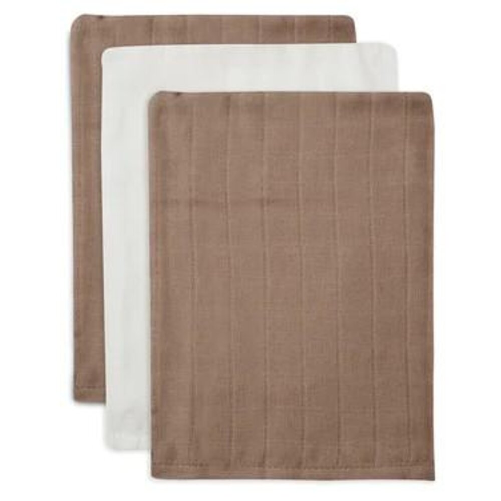 Washandje bamboe (3pack) Biscuit/Ivory