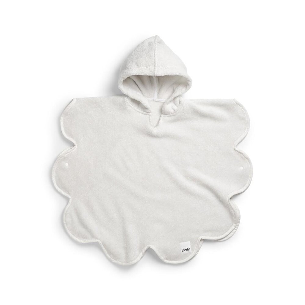 Badponcho Kinderen Vanilla White