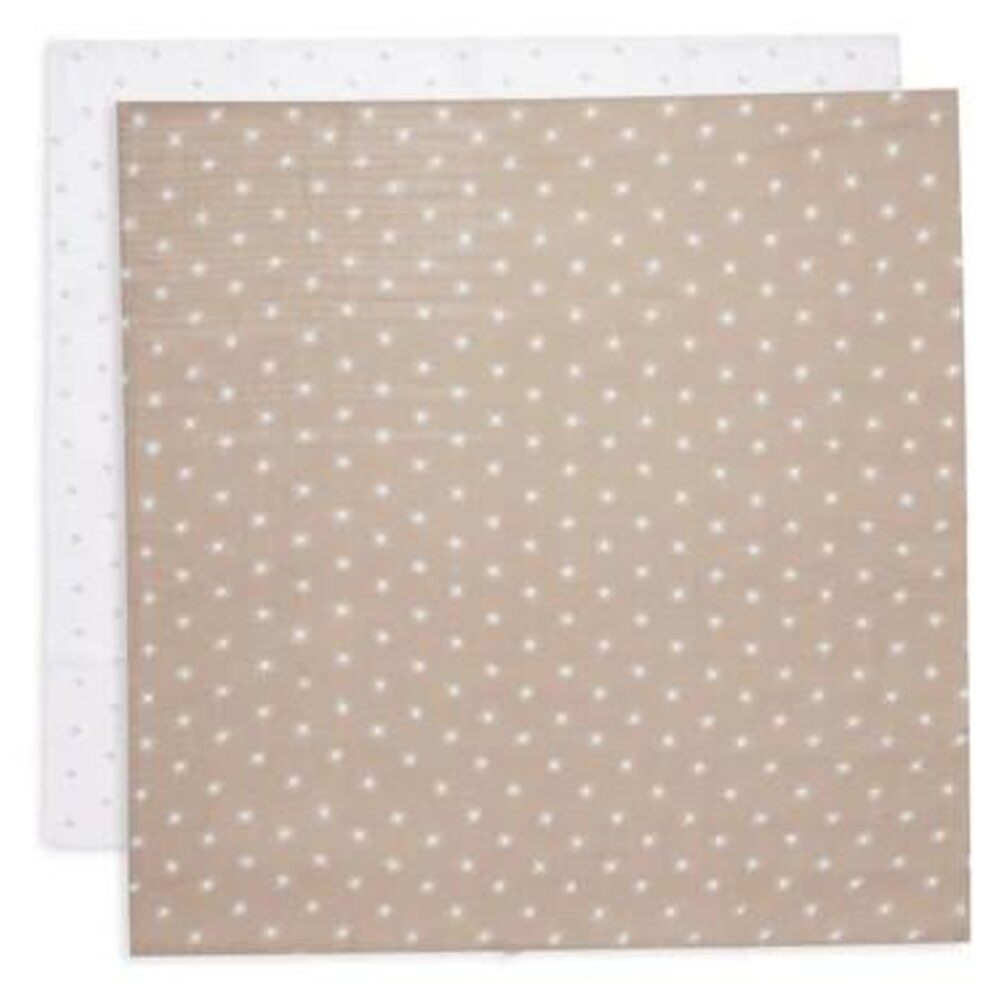 Hydrofiele Multidoek Small 70x70cm Pointelle&Sun - 2 stuks Biscuit