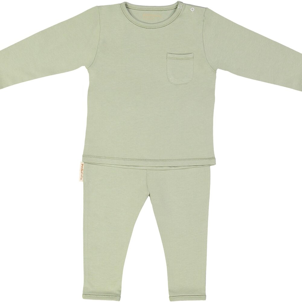 Pyjama 6-12m - cotton Olive