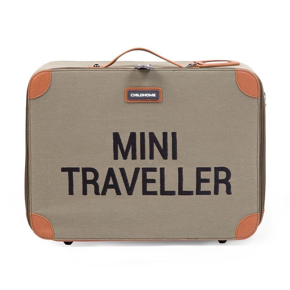 Mini Traveller kinderkoffer canvas kaki