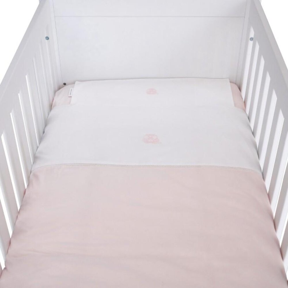 Donsovertrek bed + sloop - katoen cotton pink Cotton pink