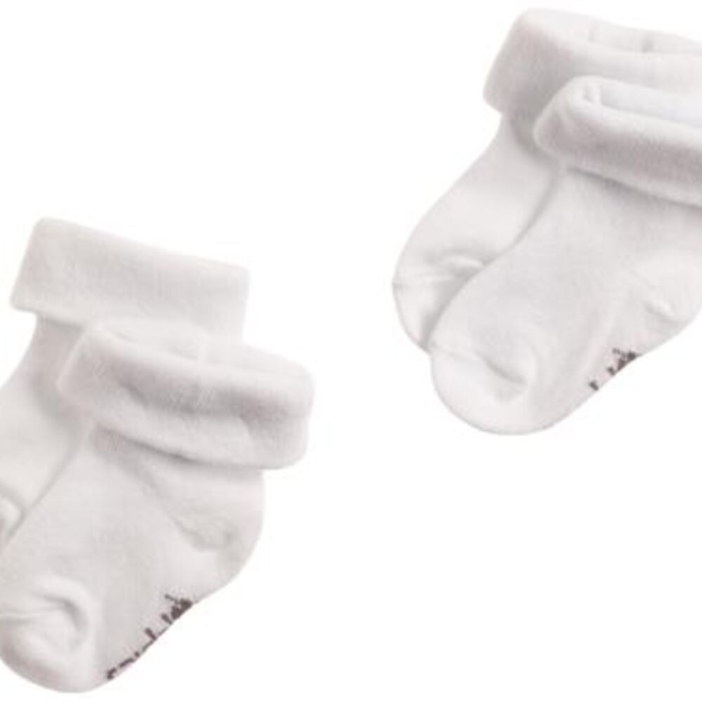 Socks 2pck Beef White