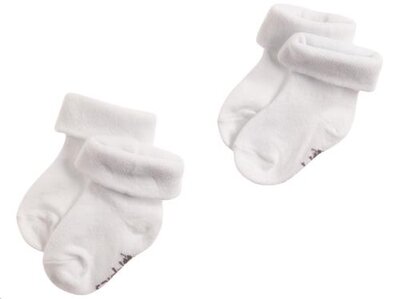 Socks 2pck Beef White