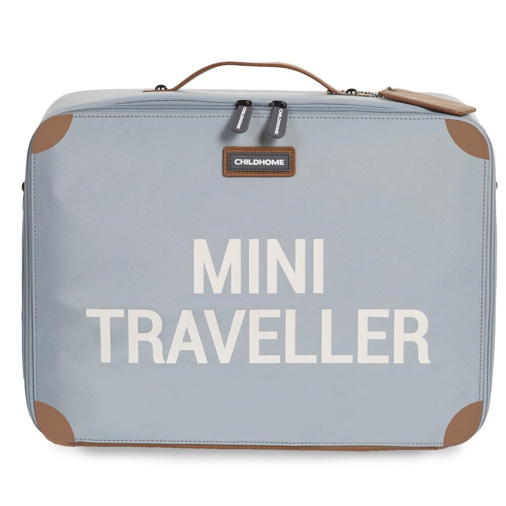 Mini traveller valiesje grijs/ecru