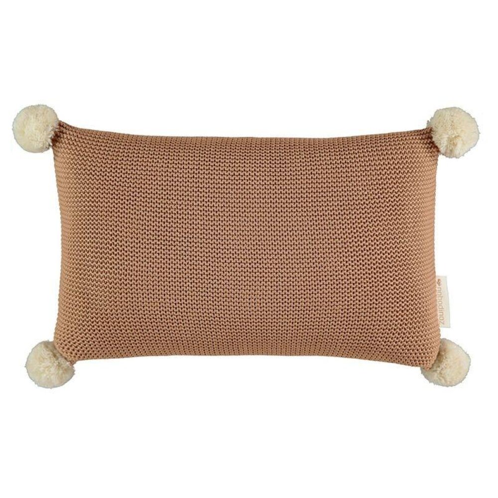 So natural knitted kussen Biscuit