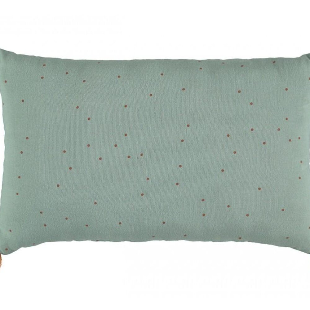 Sublim cushion 20x35 toffee sweet dots/ eden green