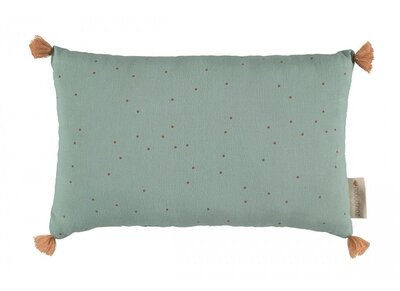 Sublim cushion 20x35 toffee sweet dots/ eden green