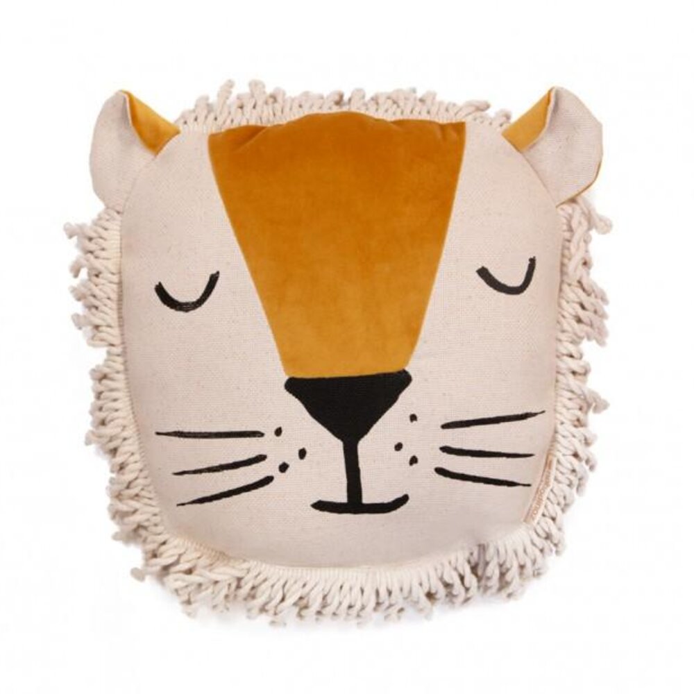 Lion cushion 32x35x10 farniente yellow