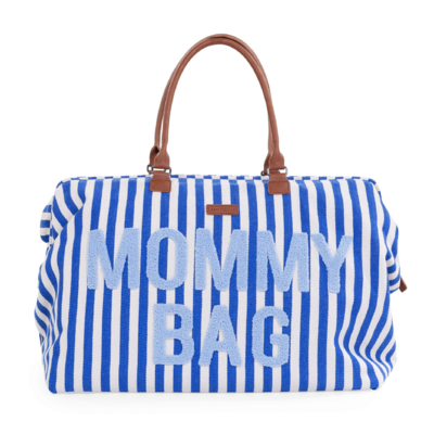 Mommy bag strepen Electrisch blauw/lichtblauw