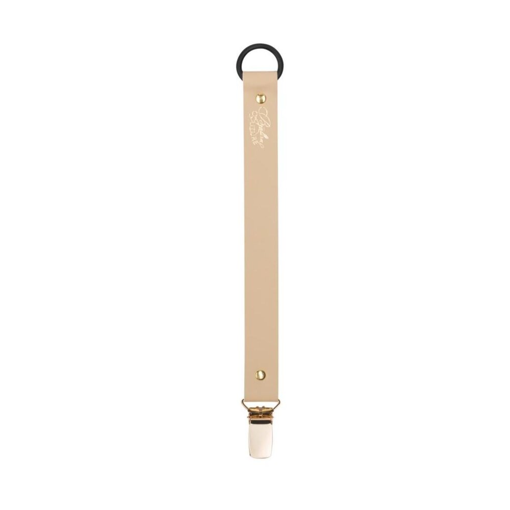 Fopspeenhouder - Clip Beige Faux Leather