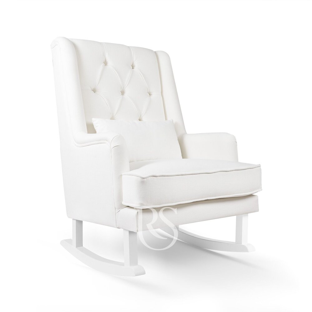 Royal Rocker schommelstoel Snow white & white wood