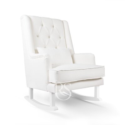 Schommelstoel Royal Rocker snow white, witte poten