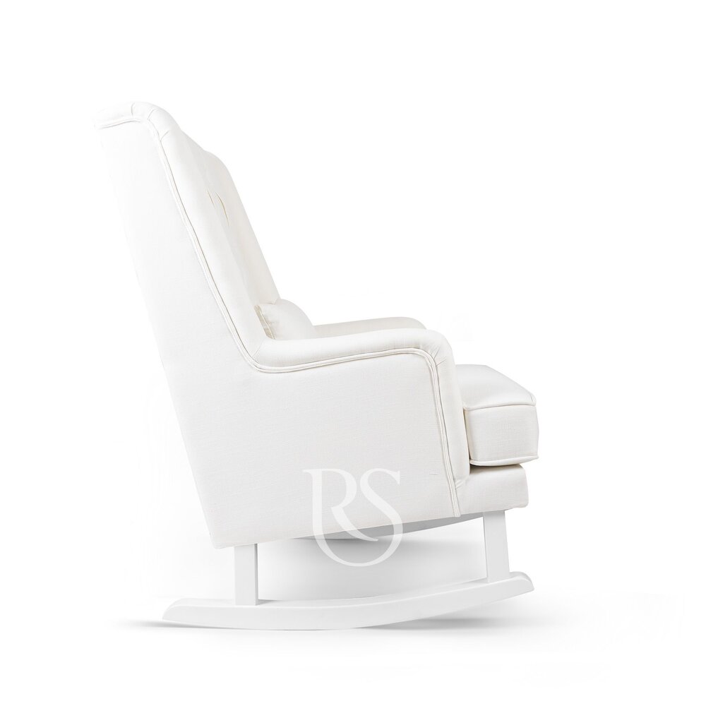 Royal Rocker schommelstoel Snow white & white wood