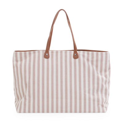 Family Bag Stripes Nude/terracotta