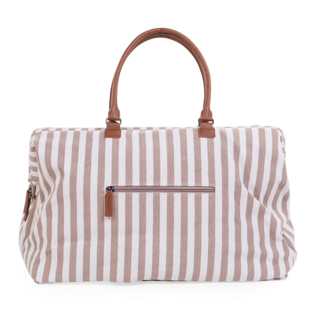 Mommy bag strepen Nude/Terracotta