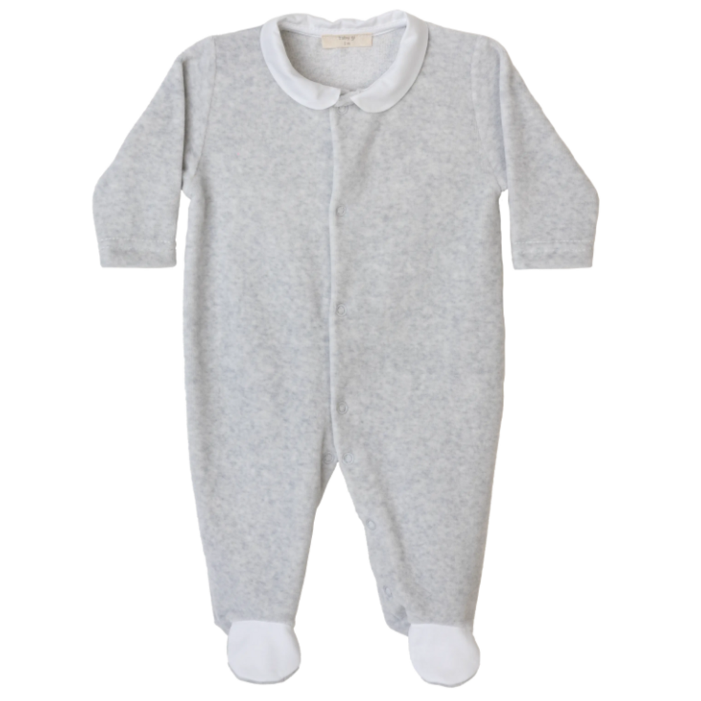 Babypakje velours vleugels Grey