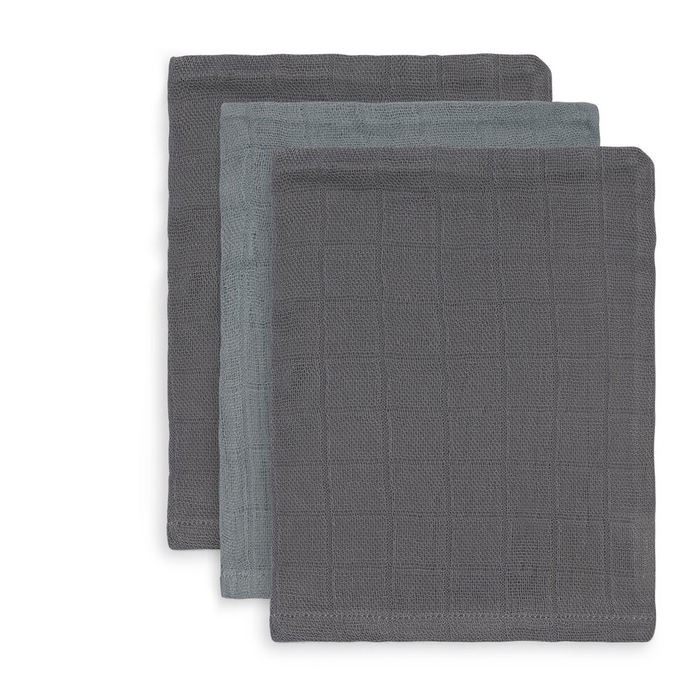 Washandje bamboe (3pack) Storm Grey