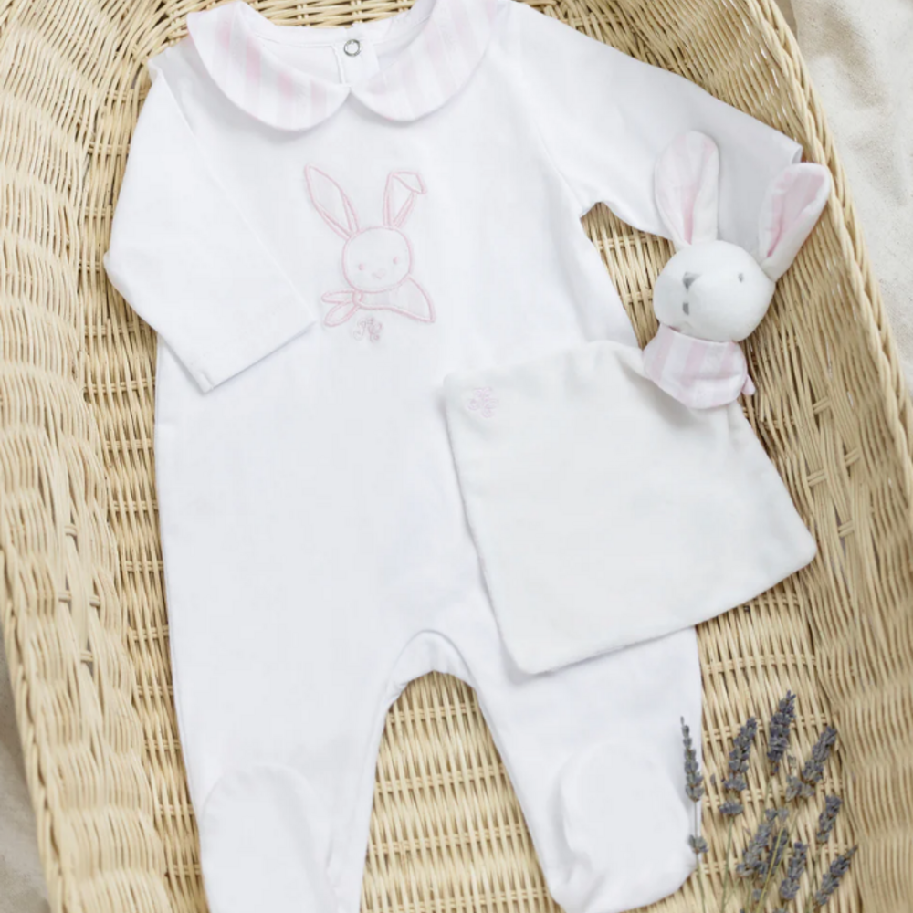 Set Babypakje + doudou in zakje Rose Pale