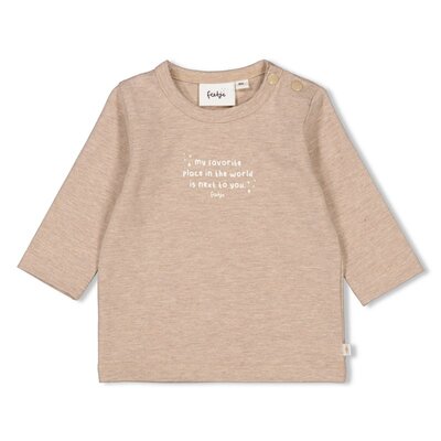 T-shirt lange mouwen The magic is in you Taupe melange