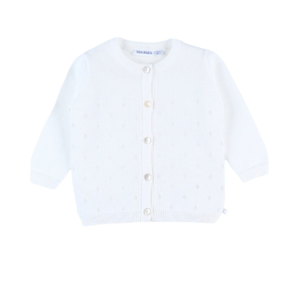 Cardigan fijngebreide vest Off white