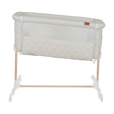 Wieg co-sleeper side-by-side natural Quilted Clay