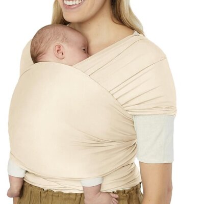 Draagdoek Aura wrap duurzaam gebreid Cream