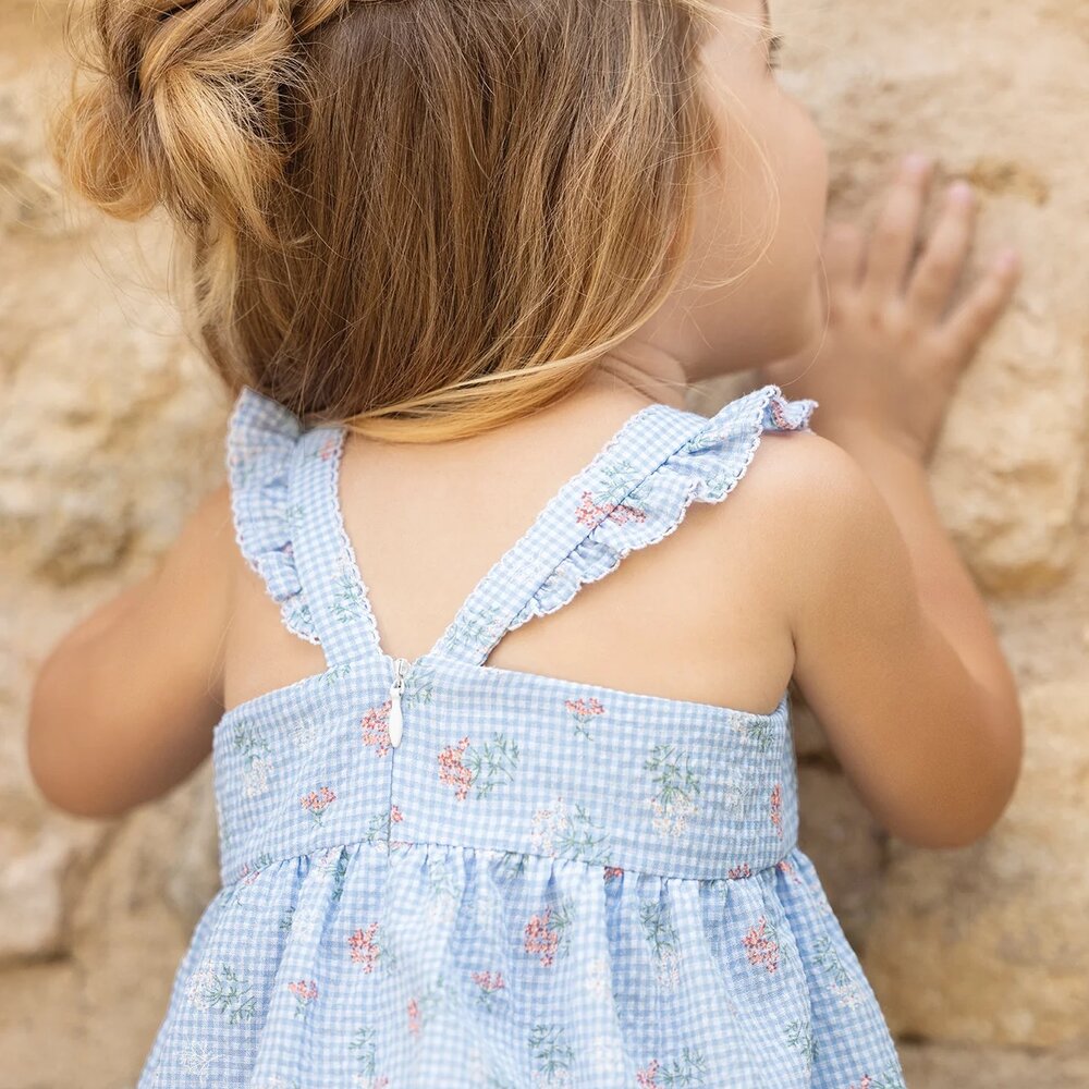 Blouse seersucker Pastel Bleuet