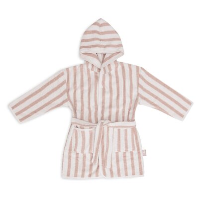 Badjas Stripe Terry 1-2jr Rose