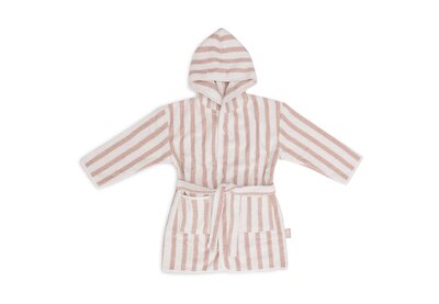 Badjas Stripe Terry 1-2jr Rose