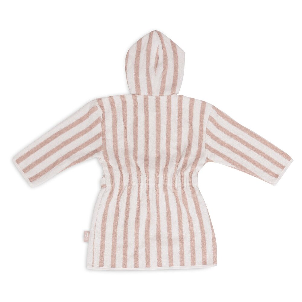 Badjas Stripe Terry 1-2jr Rose