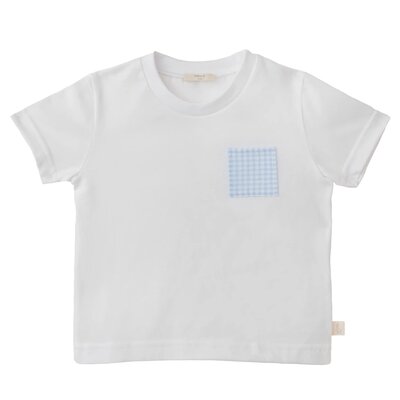 T-shirt met zakje vichy White & Blue