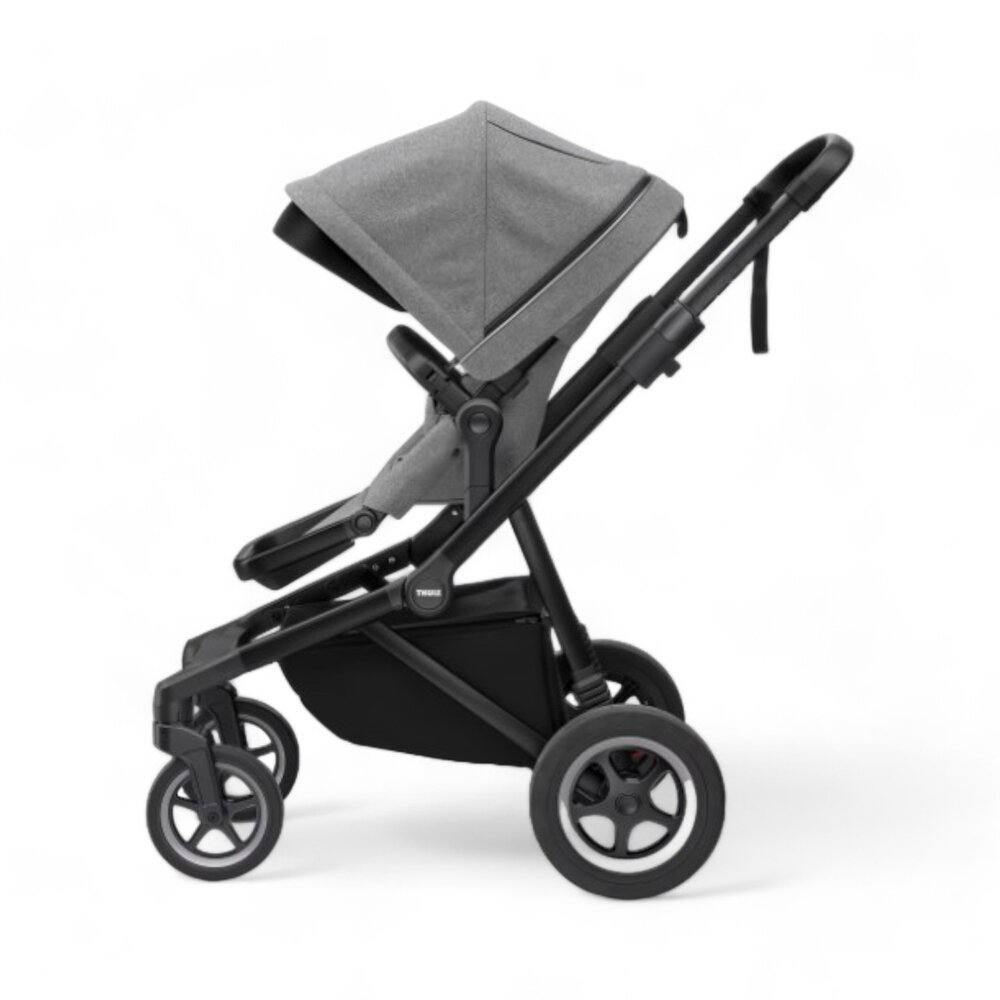 Sleek kinderwagen incl. draagmand Grey melange/black