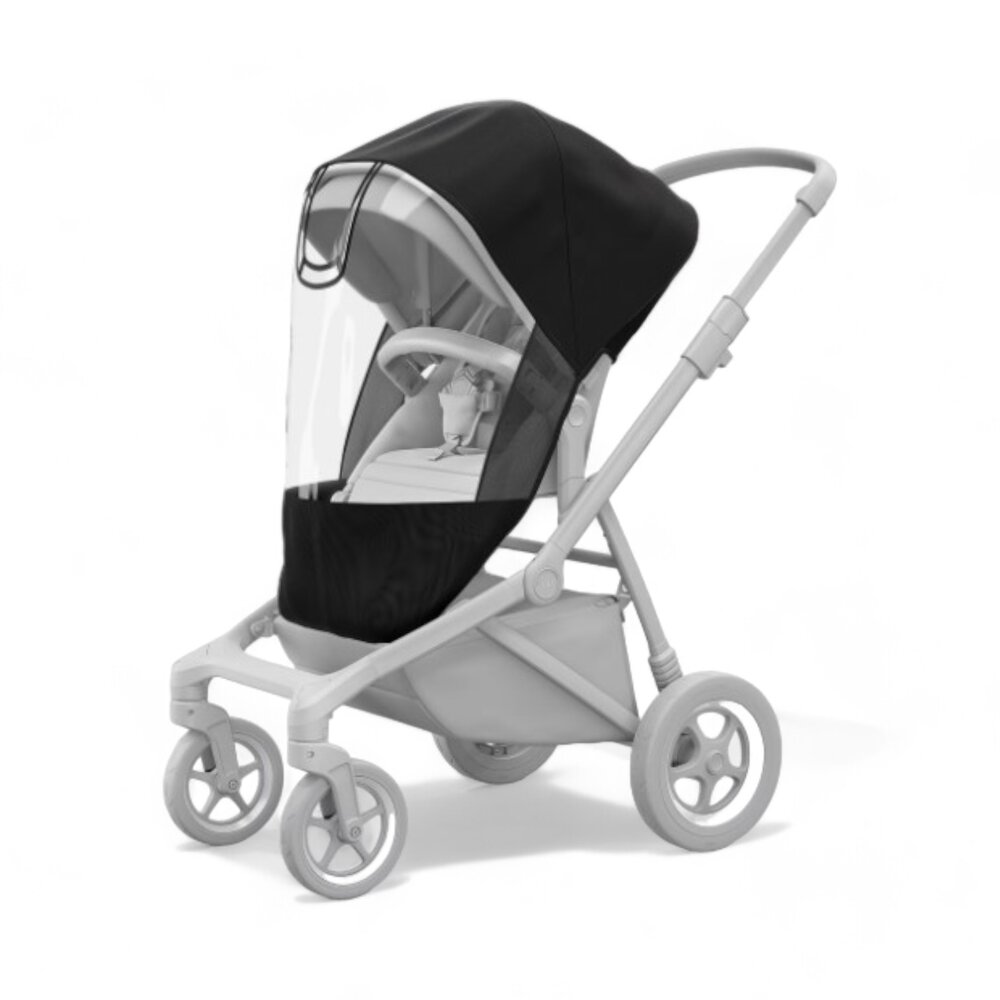 Sleek regenhoes kinderwagenzitting Black